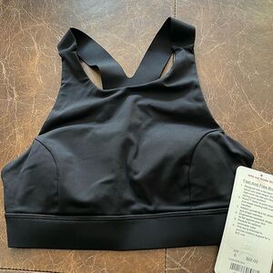 NWT Lululemon Black Fast and Free Bra Size 6